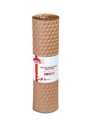 Rouleau bulle papier pure pate 1 couche 0,35X5M
