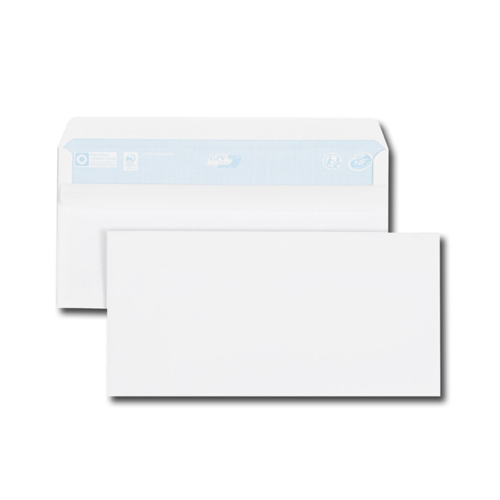 Boîte de 500 enveloppes blanches DL 110x 220 80g/m² autocollantes