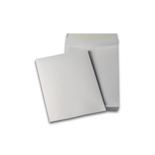 Paquet de 50 sacs à soufflets kraft armé blanc 24 260x330 130 g/m² bande de protection