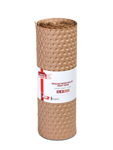 Rouleau bulle papier pure pate 1 couche 0,35X10M