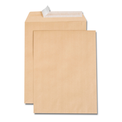 Boîte de 250 pochettes kraft adour B4 250x353 120 g/m² bande de protection