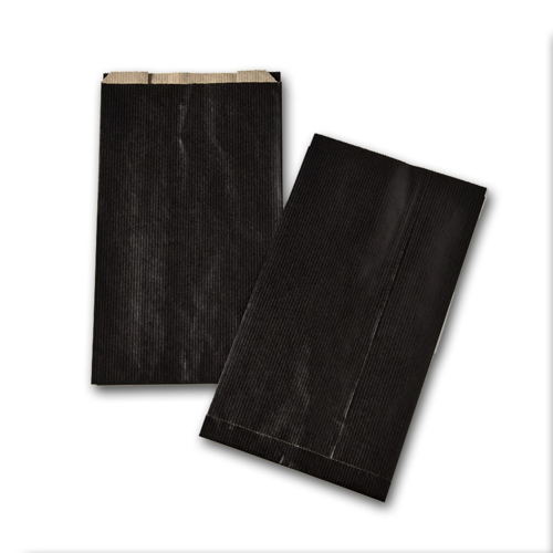 Boite de 250 pochettes cadeau à soufflet noires 160x270 60 g/m²
