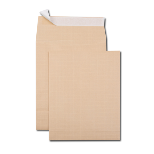Paquet de 5 sacs à soufflets kraft armé brun 24 260x330 120 g/m² bande de protection