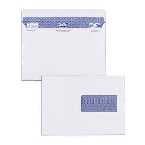 Boîte de 100 enveloppes blanches C5 162x229 90 g/m² fenêtre 45x100 Secure®