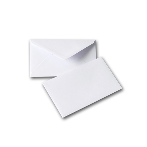 Boîte plexi de 100 enveloppes de visite blanches 90x140 100 g/m² gommées