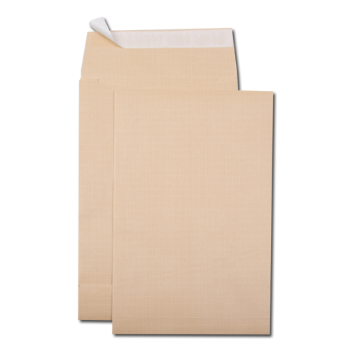 Boite de 250 sacs à soufflets kraft armé brun 300x470 120 g/m² bande de protection