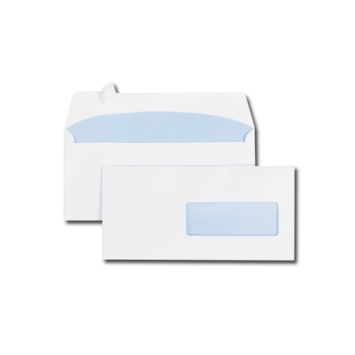 Boîte de 500 enveloppes blanches C6/C5 114x229 80 g/m² fenêtre 40x110 bande de protection