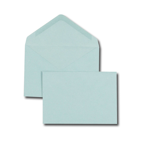 Boîte de 500 enveloppes recyclées vélin bleu C6 114x162 80g/m² gommées