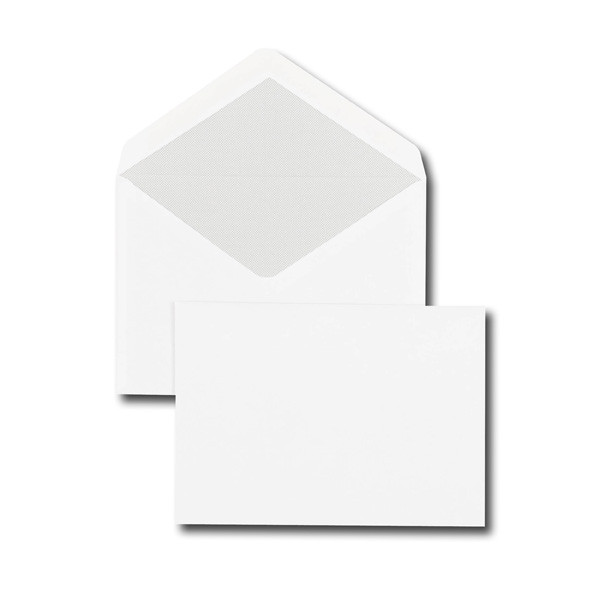 Boîte de 500 enveloppes blanches C6 114x162 80 g/m² gommées