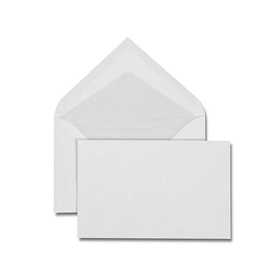 Boîte plexi de 100 enveloppes de visite blanches 90x140 100 g/m² gommées