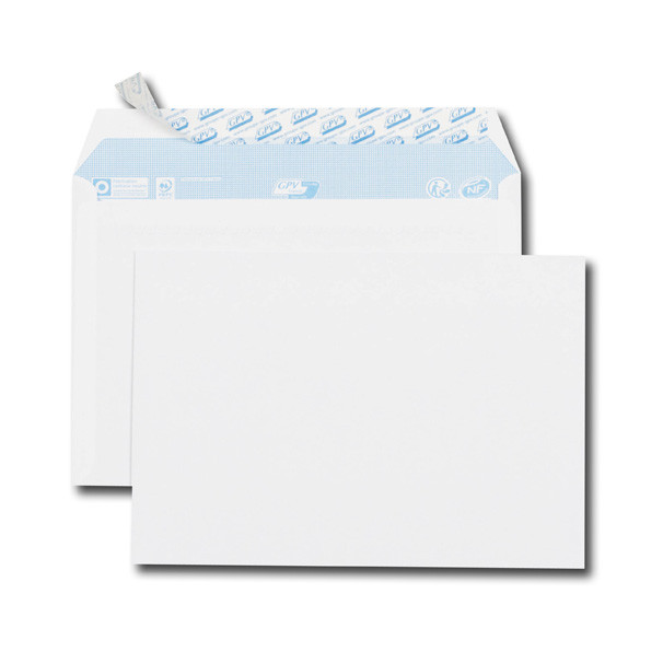 Boîte de 70 enveloppes blanches C5 162x229 80 g/m² bande de protection