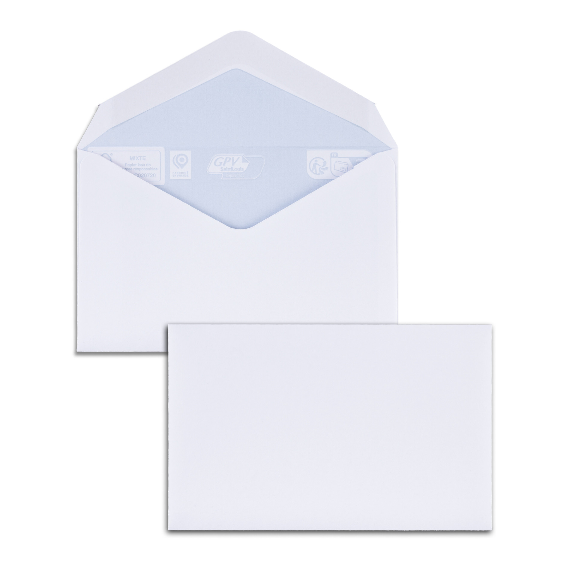 Paquet de 50 enveloppes de visite blanches 90x140 100 g/m² gommées
