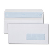 Boîte de 500 enveloppes blanches DL 110x 220 80g/m² fenêtre 35x100 autocollantes