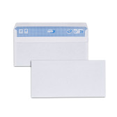 Boîte de 500 enveloppes blanches DL 110x220 80 g/m² autocollantes