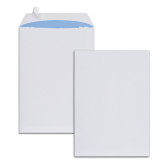 Boîte de 250 pochettes blanches C4 229x324 90 g/m² bande de protection