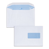 Boite de 500 enveloppes patte trapèze blanches C5 162x229 80 g/m² fenêtre 45x100 gommées