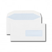 Boîte de 500 enveloppes blanches C6/C5 114x229 80g/m² fenêtre 40x110 gommées