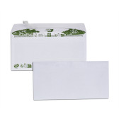 Boite de 500 enveloppes extra blanches 100% recyclées DL 110x220 80 g/m² bande de protection