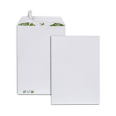 Boite de 250 pochettes extra blanches 100% recyclées C4 229x324 90 g/m² bande de protection