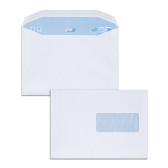 Boite de 500 enveloppes patte trapèze blanches C5 162x229 80 g/m² fenêtre 45x100 gommées