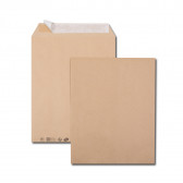 Boîte de 250 pochettes kraft brun 24 260x330 120 g/m² bande de protection