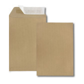 Boîte de 500 pochettes kraft brun 190x275 90 g/m² bande de protection