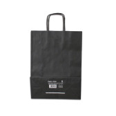 Boîte de 200 sacs à anse torsadée kraft noir 100gr/m² format S 33x24x11 cm FSC-M
