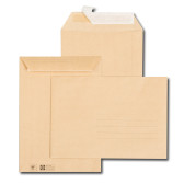 Paquet de 10 pochettes kraft brun B5 176x250 85 g/m² avec zone d'adressage bande de protection