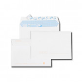 Bloc de 50 enveloppes blanches C6 114x162 90 g/m² précasées bande de protection