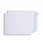 Boîte de 250 pochettes blanches 24 260x330 90 g/m² bande de protection